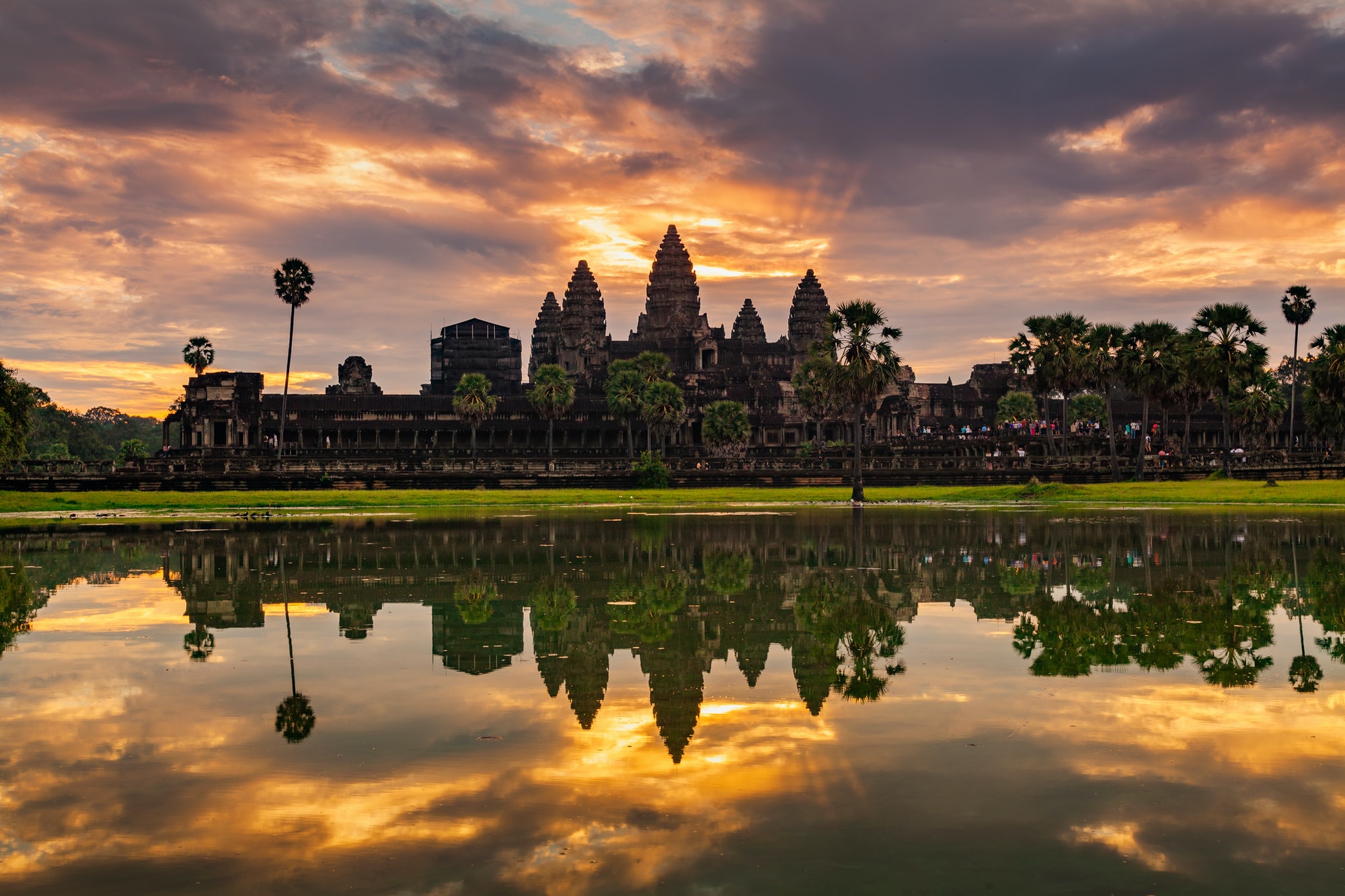 Sunrise on Angkor Wat Temple in Cambodia