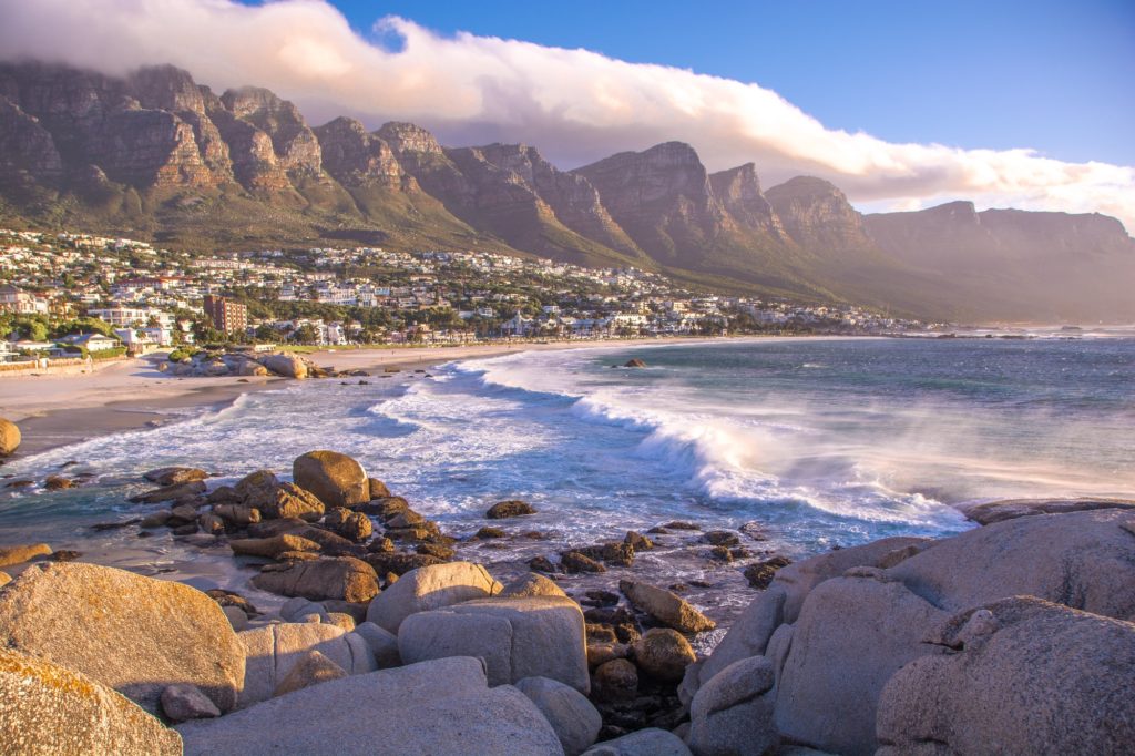 Beach Mountains And Rocks In Cape Town.