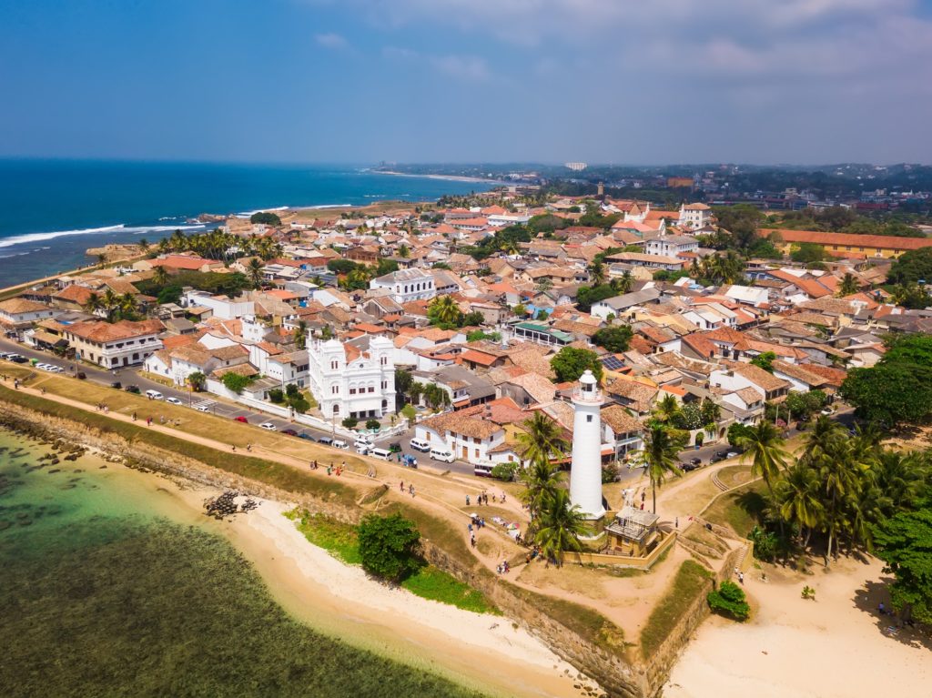 Galle Dutch Fort. Galle Fort, Sri Lanka, aerial view